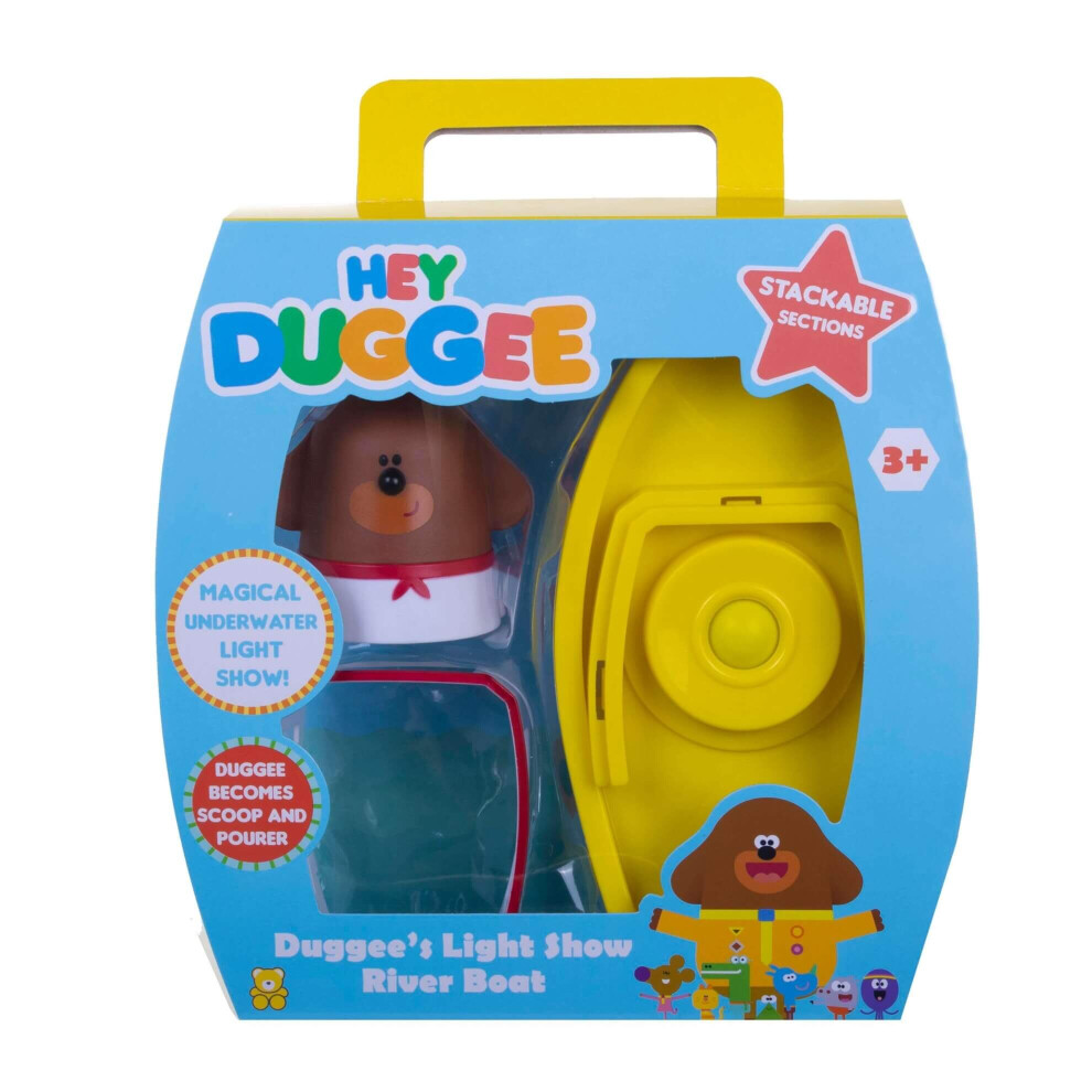 Hey Duggee Lightshow River Boat - Floating Bathtub Toy With Gentle Lights For Bathtime Fun