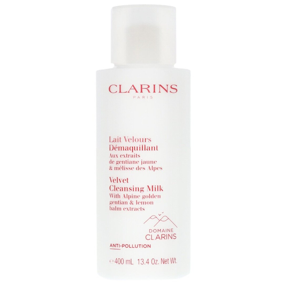 Clarins Velvet Cleansing Milk 400 Ml - With Alpine Golden Gentian & Lemon