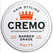 Cremo Crème Coiffante Mat de Qualité Barbier, Tenue Légère, Faible Brillance, 4 Oz
