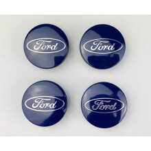 (Ford Blue and Silver Caps) Set of 4 FORD alloy wheel caps 54mm selection