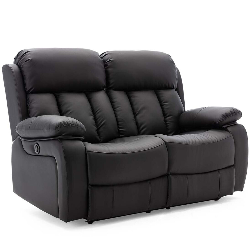 Chester 2 Seater Electric High Back Bonded Leather Recliner Sofa