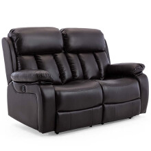 (Brown, 2 Seater) CHESTER HIGH BACK ELECTRIC BOND GRADE LEATHER RECLINER 3+2+1 SOFA ARMCHAIR SET