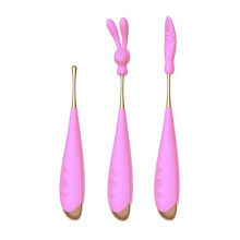 ZQ Therapeutischer Massagestab, wasserdicht, 7 Vibrationsmuster, wiederaufladbar, per USB wiederaufladbar, Mini-Massageger?t, kabellos und leistungsst