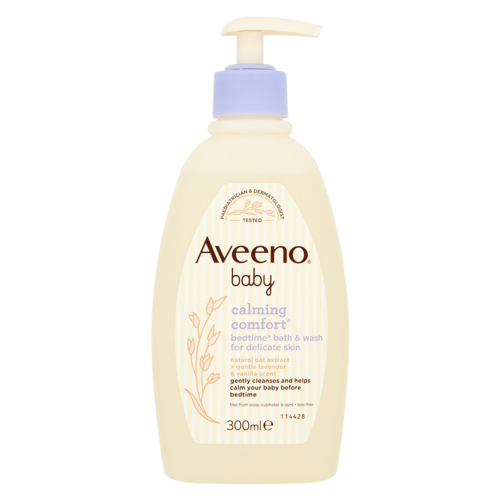 Aveeno Baby Calming Comfort Bedtime Bath and Wash 300ml