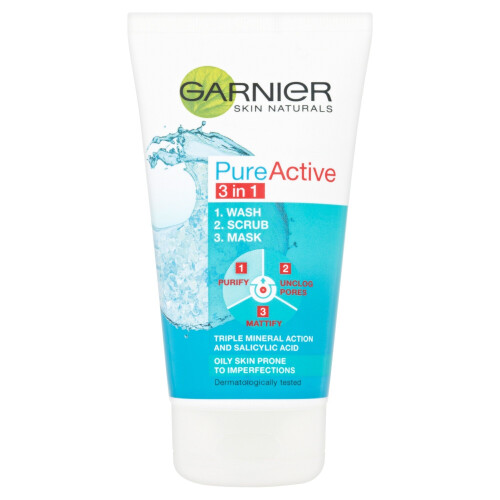 Garnier Garnier Pure Active 3-in-1 Wash Scrub Mask 150ml