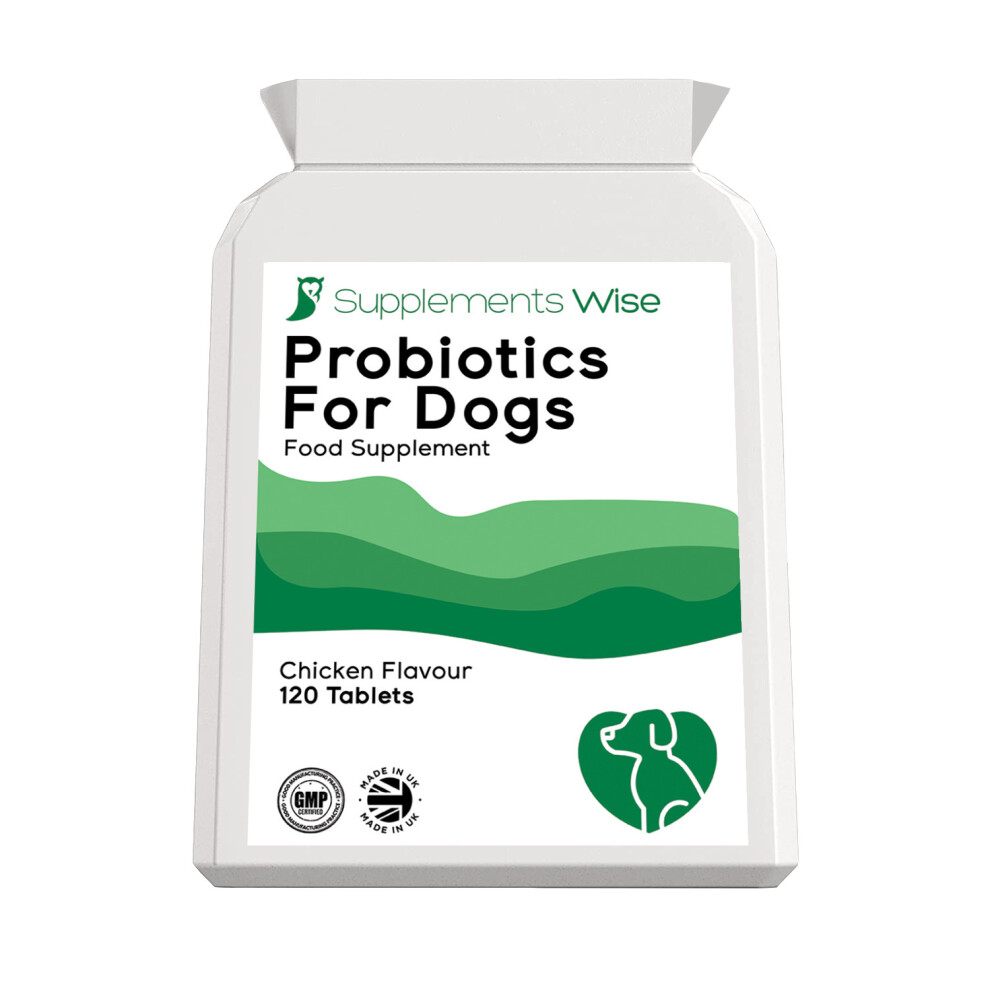 Probiotics For Dogs - 120 Tablets - Yeast Infections, Loose Stools