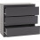 Seconique (Grey) Malvern 3 Drawers Chest in Black/Grey/White/Oak 2