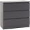 Seconique (Grey) Malvern 3 Drawers Chest in Black/Grey/White/Oak 1