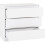 Seconique (White) Malvern 3 Drawers Chest in Black/Grey/White/Oak 2