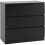 Seconique (Black) Malvern 3 Drawers Chest in Black/Grey/White/Oak 1