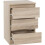 Seconique (Sonoma Oak) Malvern 3 Drawers Bedside in Black/Grey/White/Oak 2