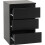 Seconique (Black) Malvern 3 Drawers Bedside in Black/Grey/White/Oak 2