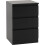 Seconique (Black) Malvern 3 Drawers Bedside in Black/Grey/White/Oak 1