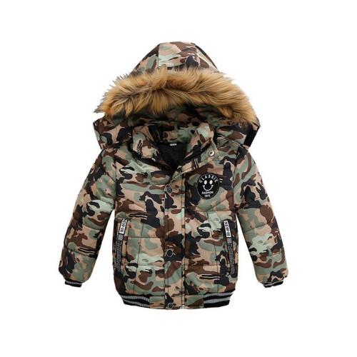 (5-6 Years) Boys Kids Winter Padded Parka Jacket Hooded Coat