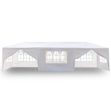 3 x 9m Eight Sides Two Doors Waterproof Tent with Spiral Tubes White