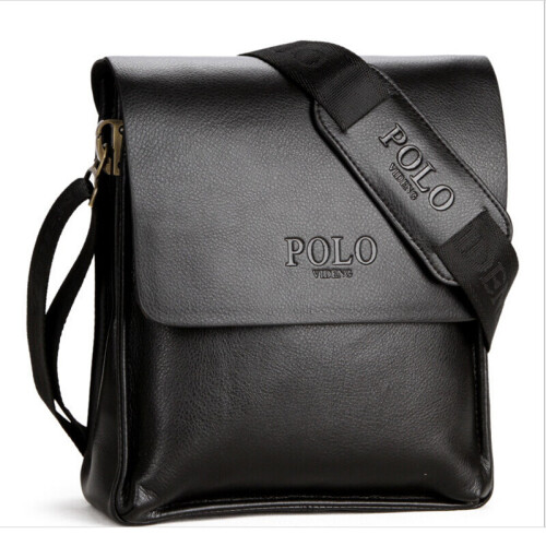 (Black, 24*21*7CM) Men Leather Handbag Briefcase Tote Shoulder Bag
