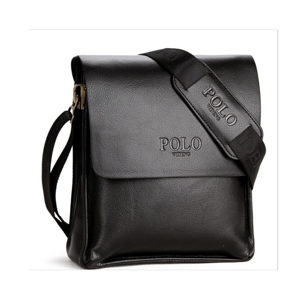 (Black, 24*21*7CM) Men Leather Handbag Briefcase Tote Shoulder Bag