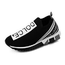 (Black, UK4/EUR37) Womens Men Knit Speed Runner Shoes Trainer Sneaker