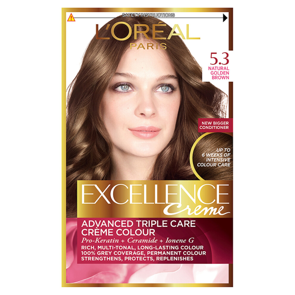 LâOrã©Al Paris Brown L'oreal Excellence Creme 5.3 Golden Hair Dye