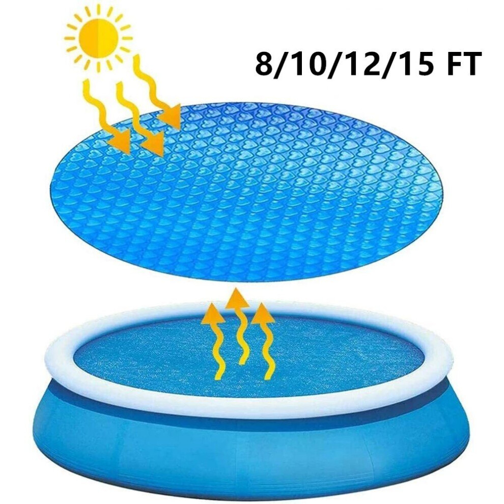 Wer (10Ft Swimming Pool Cover) Swimming Pool Solar Cover Water Clean Round Cover
