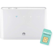 Huawei B311 2020, 4G/ LTE 150 Mbps Mobile Wi-Fi Router, Unlocked to All Networks- Genuine UK Warranty STOCK (Non Network Logo) with FREE SMARTY SIM