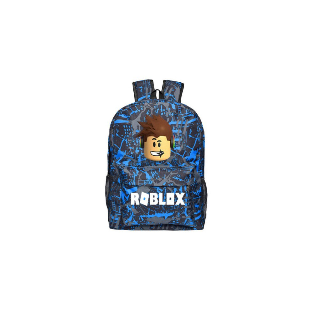 (Lightning blue-02) Roblox Backpack Kids School Bag Boys Bookbag bag