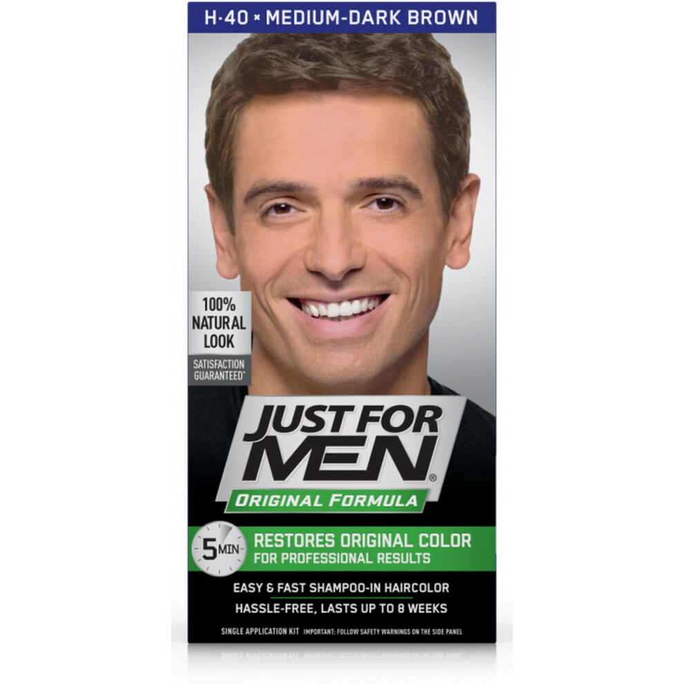 Just for Men Shampoo-In Permanent Hair Colour H40 Medium Dark Brown