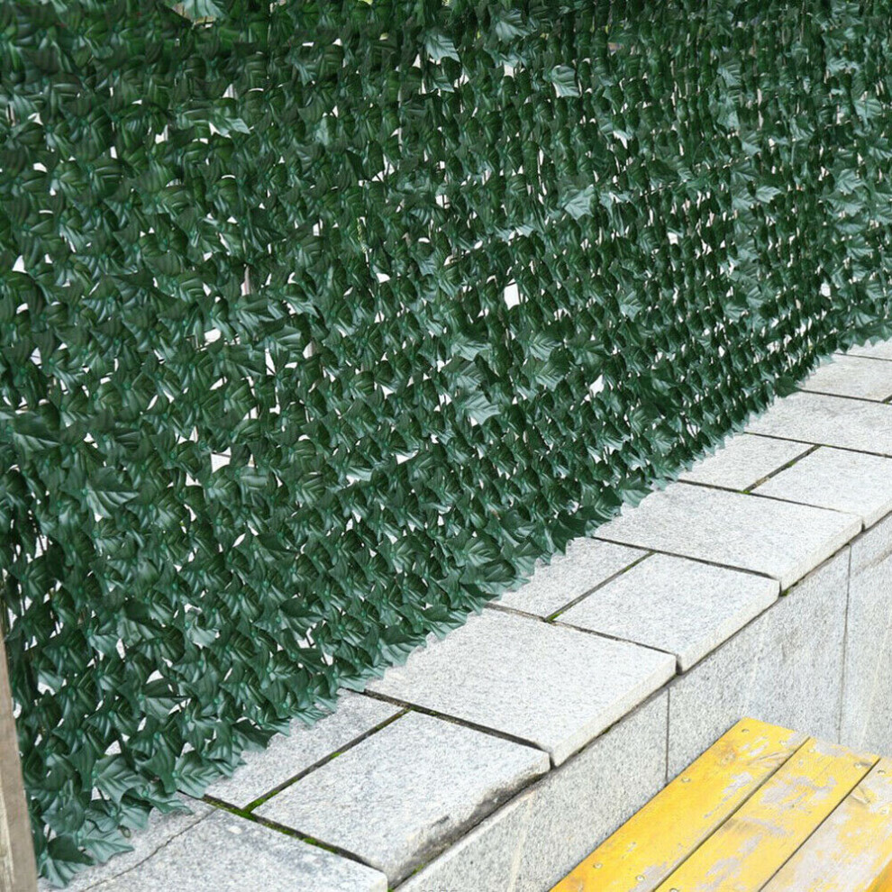 3M Artificial Ivy Leaf Hedge Roll Privacy Fence Screen Cover Green