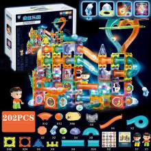 (Lighting-202pcs) Magnetic Building Blocks Construction Educational Kids Toys