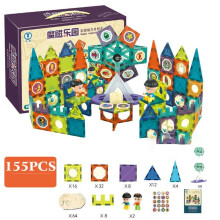 (Ordinary-155pcs) Magnetic Building Blocks Construction Educational Kids Toys