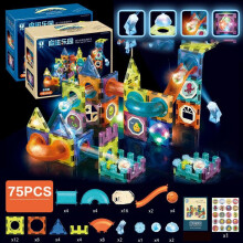 (Lighting-75pcs) Magnetic Building Blocks Construction Educational Kids Toys