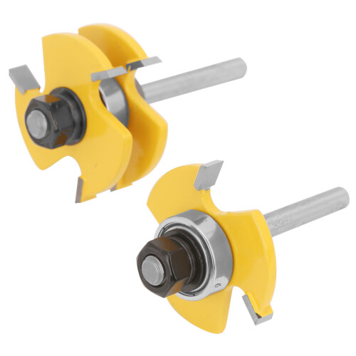 Tongue And Groove Router Bit Set 1/4 Shank, 3 Teeth
