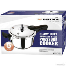 NEW 5 LITRE HEAVY DUTY PRESSURE COOKER STAINLESS STEEL COOKING STEAMER