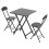 Living And Home Folding Square Dining Table & 2pcs Chairs Kitchen 2-4 Seater 4