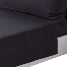 (Single, Black) Egyptian Cotton Flat Sheet 200 Thread Count Bed Sheet