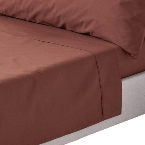 Homescapes (Super-King, Chocolate) Egyptian Cotton Flat Sheet 200 Thread Count Bed Sheet