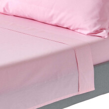 (Single, Pink) Egyptian Cotton Flat Sheet 200 Thread Count Bed Sheet