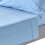 Homescapes (Single, Blue) Egyptian Cotton Flat Sheet 200 Thread Count Bed Sheet 1