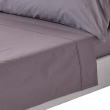 (Super-King, Dark Grey) Egyptian Cotton Flat Sheet 200 Thread Count Bed Sheet