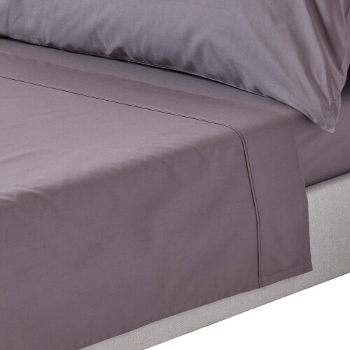 Homescapes (Super-King, Dark Grey) Egyptian Cotton Flat Sheet 200 Thread Count Bed Sheet
