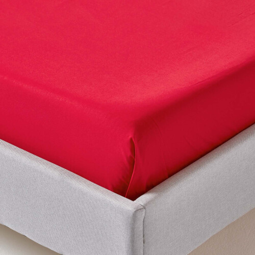 Homescapes (King, Red) Egyptian Cotton Flat Sheet 200 Thread Count Bed Sheet 2