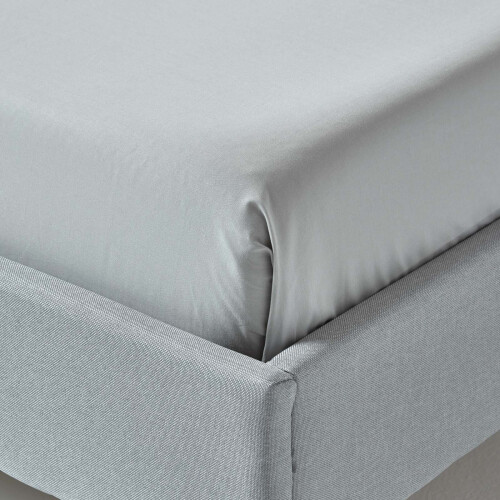 Homescapes (Double, Silver Grey) Egyptian Cotton Flat Sheet 200 Thread Count Bed Sheet 2