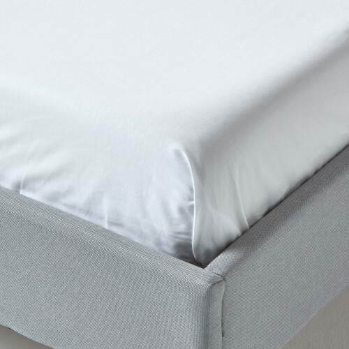 Homescapes (Single, White) Egyptian Cotton Flat Sheet 200 Thread Count Bed Sheet 2