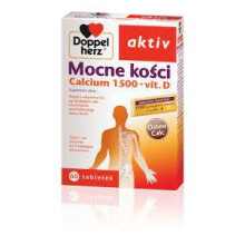 Doppelherz Aktiv Strong Bones 60 Tablets – Calcium Carbonate 1500 mg, Vitamin D3 600 IU, Vitamin K 15 mcg for Bone & Muscle Health