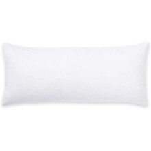 (White, Small Double 4ft) Luxury Bolster Pillow Case- Pregnancy Maternity Long Orthopaedic Support Pillow Cover in white cream & silver Colours