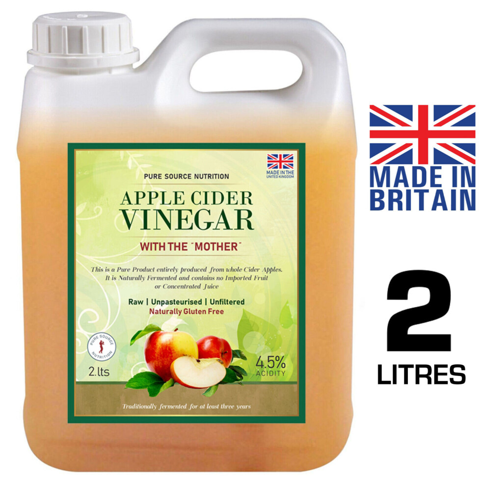 (2Litre) Apple Cider Vinegar Pure RAW Detox Weight Loss PSN