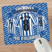 Sheffield Wednesday Football Shirt Mouse Mat Gift