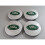 Land Rover Wheel Centre Caps - Silver/Green 1