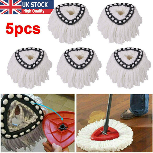 (5 PCS) 1/5x mop for Vileda Wring Mopping Replacement Clean Microfibre Mop Refill Head