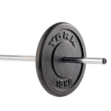 York 1 x 15kg Cast Iron 1" Weight Plate for Standard Barbells Dumbbells